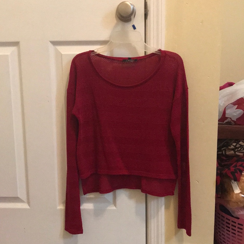 Red Crop Sweater